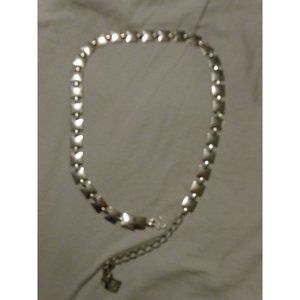 Vintage LIZ CLAIBORNE Brushed Silver‎ Chain Link BELT Boho Gypsy Ladies Sz M